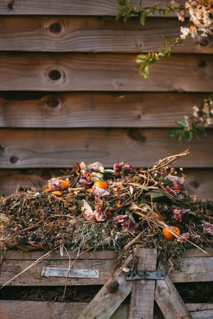 A simple home compost pile--Photo by Edward Howell